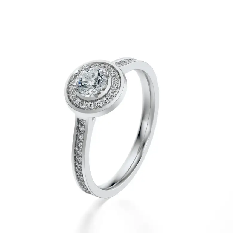 Pierścionek białe złoto z diamentami AJPZ_109